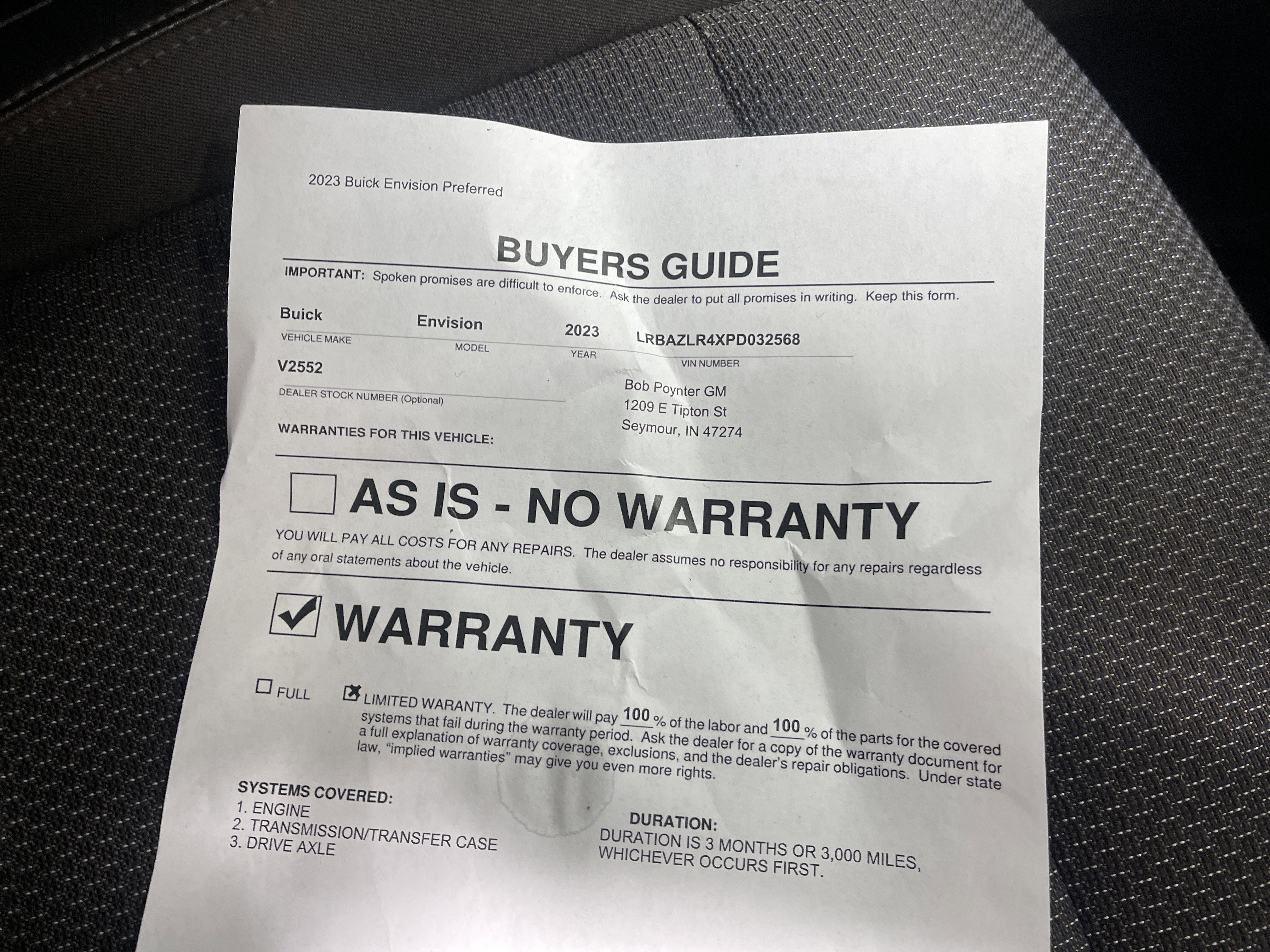 Used 2023 Buick Envision Preferred image 26