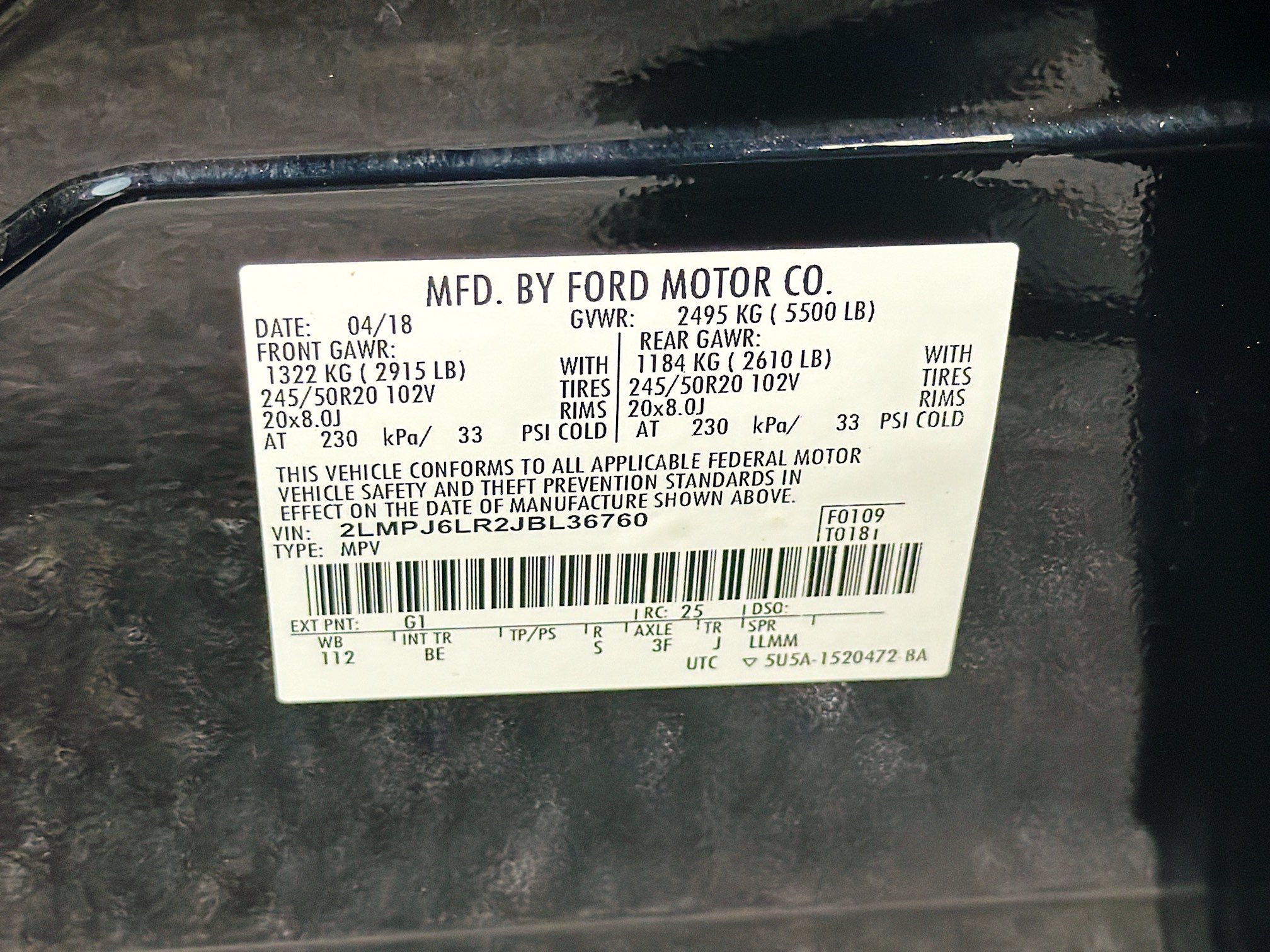 Used 2018 Lincoln MKX Reserve w/ Driver Assistance Package FWD image 33