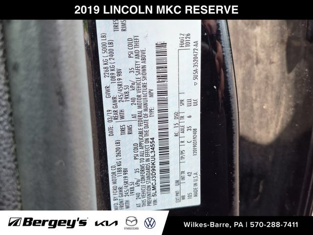 Used 2019 Lincoln MKC Reserve w/ MKC Climate Package AWD/4WD image 31