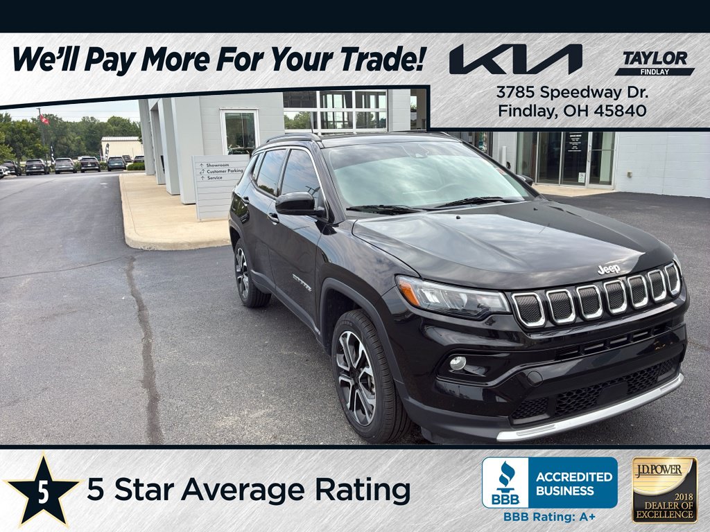 Used 2022 Jeep Compass Limited w/ Sun and Sound Group AWD/4WD image 1