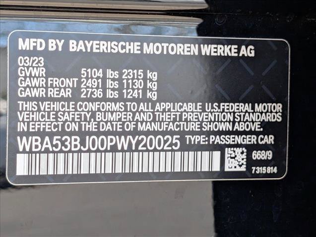 Used 2023 BMW 540i w/ Convenience Package RWD image 26