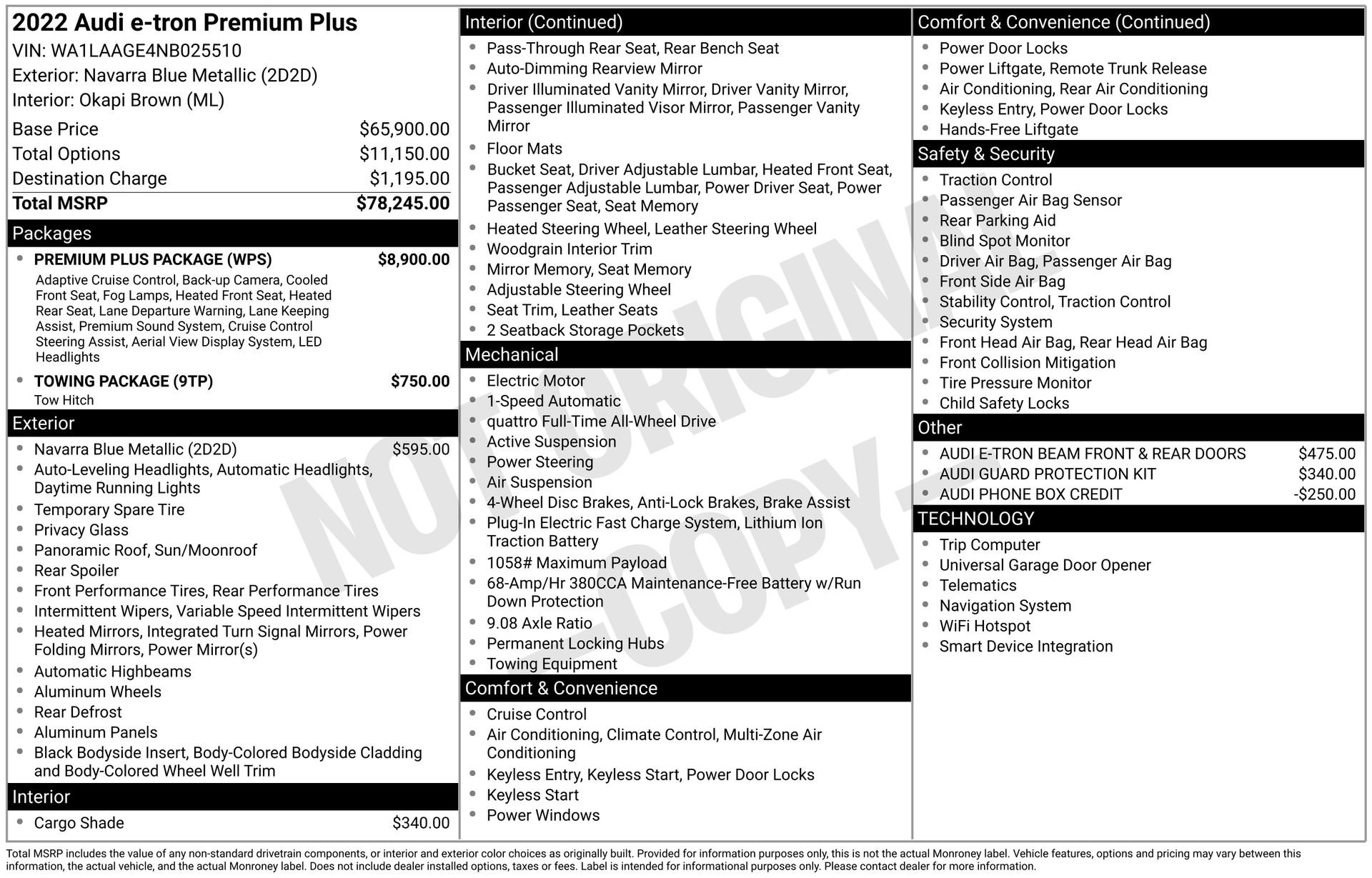 Used 2022 Audi e-tron Premium Plus w/ Premium Plus Package image 43
