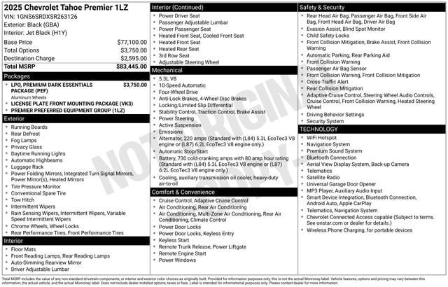 Used 2025 Chevrolet Tahoe Premier AWD/4WD image 31