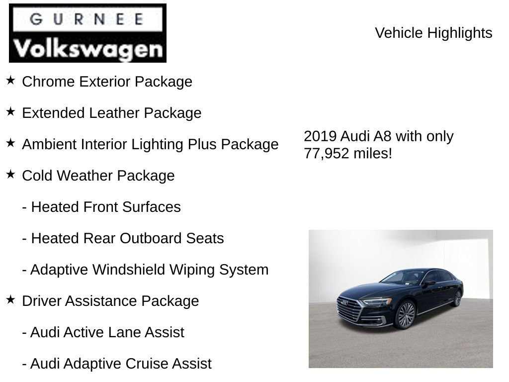 Used 2019 Audi A8 L 3.0T w/ Luxury Package AWD/4WD image 8