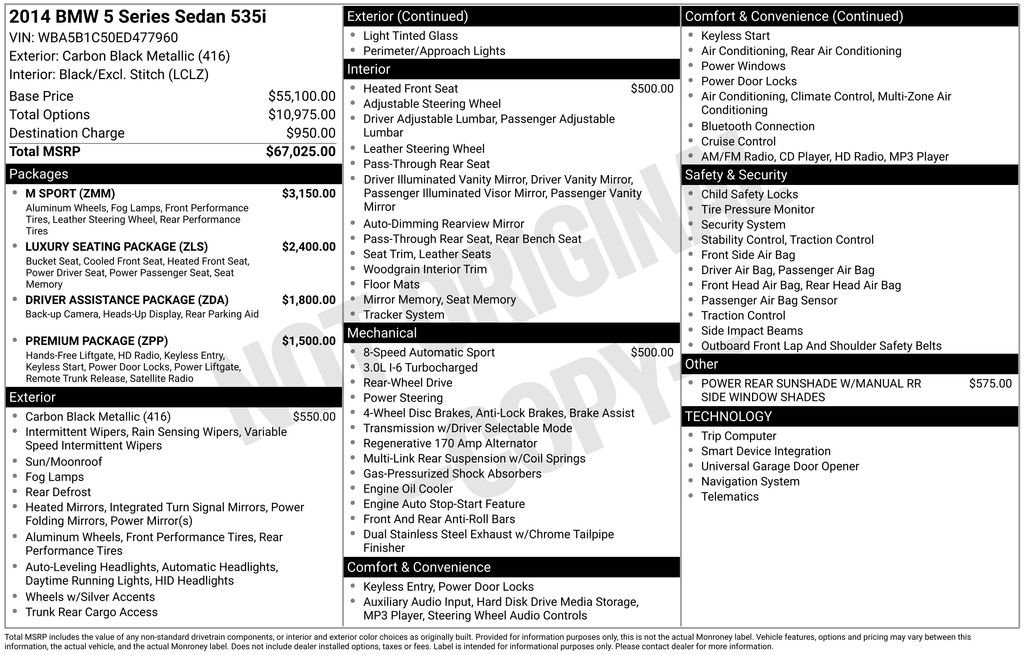 Used 2014 BMW 535i Sedan image 29