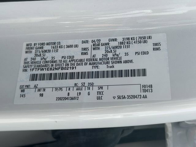 Used 2022 Ford F150 Platinum w/ Equipment Group 701A High AWD/4WD image 30