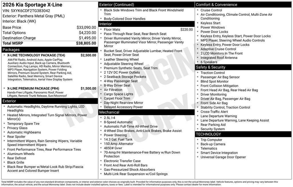 New 2026 Kia Sportage X-Line w/ X-Line Technology Package image 4