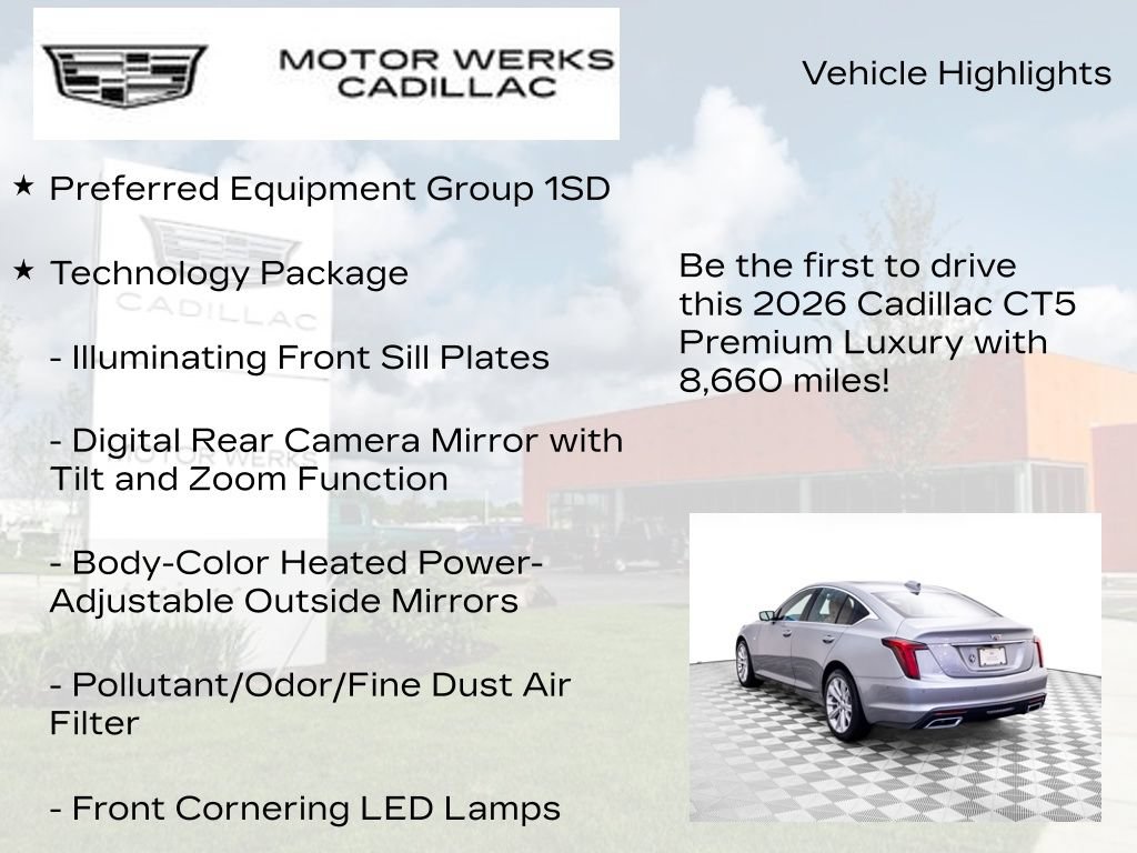 Certified 2026 Cadillac CT5 Premium Luxury w/ Platinum Package AWD/4WD image 7