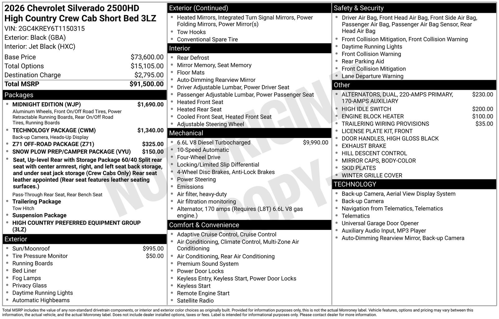 New 2026 Chevrolet Silverado 2500 High Country w/ Midnight Edition image 24