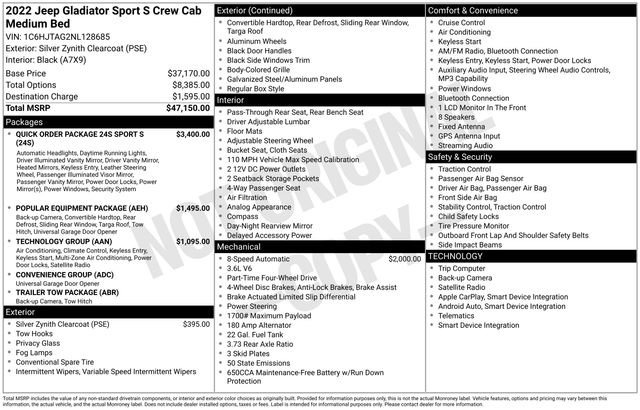 Used 2022 Jeep Gladiator Sport image 4