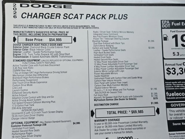 New 2026 Dodge Charger Scat Pack AWD/4WD image 18