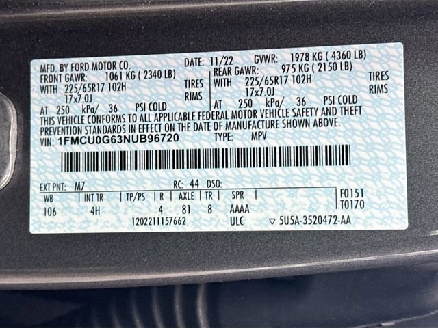 Used 2022 Ford Escape SE w/ Cold Weather Package image 31