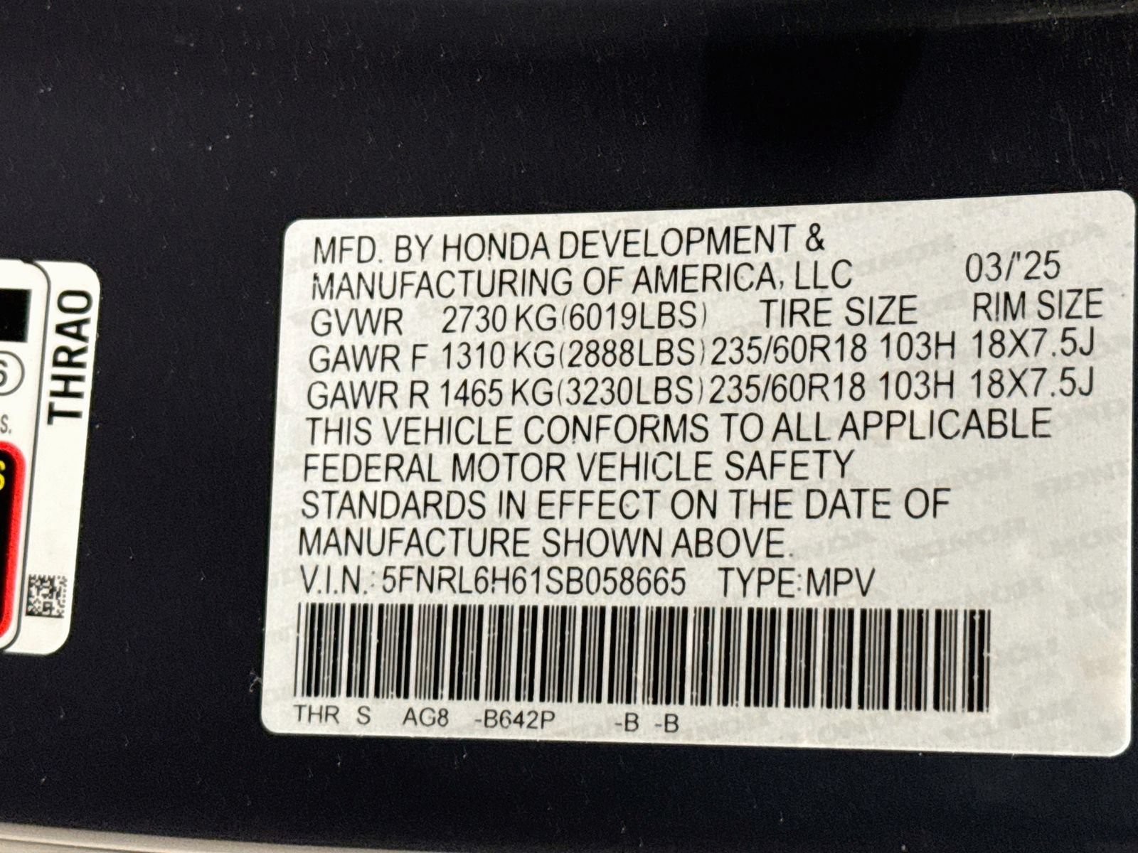 Used 2025 Honda Odyssey EX-L image 35