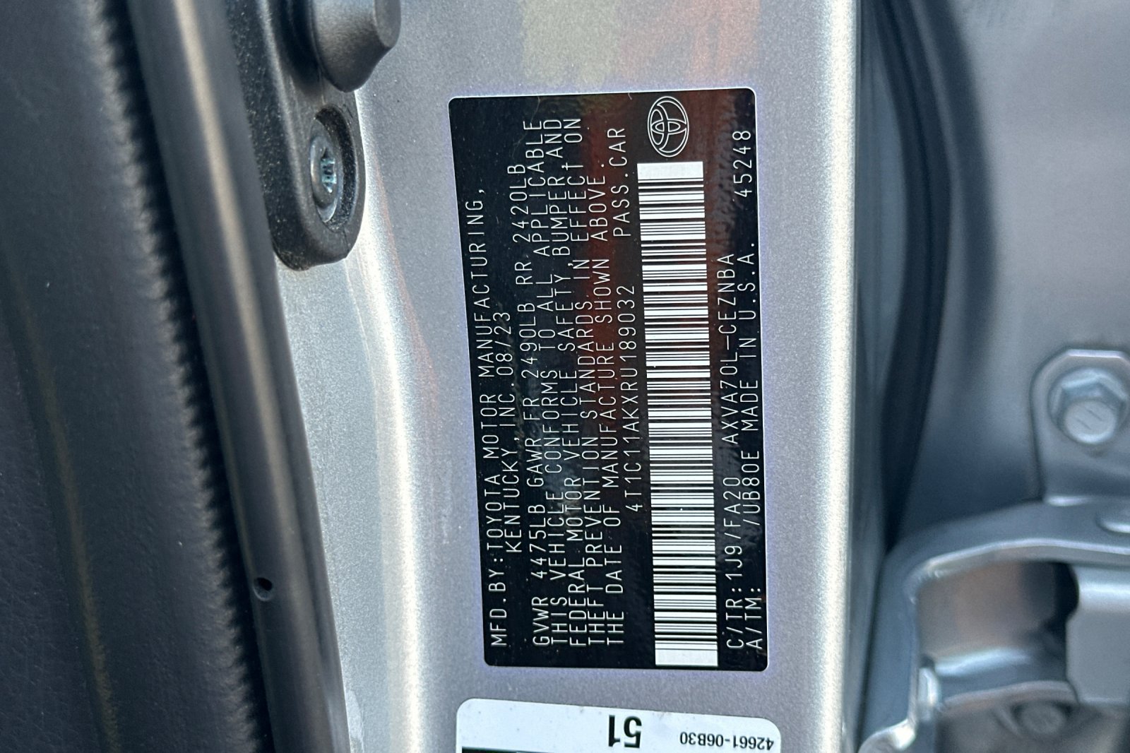 Certified 2024 Toyota Camry LE FWD image 27