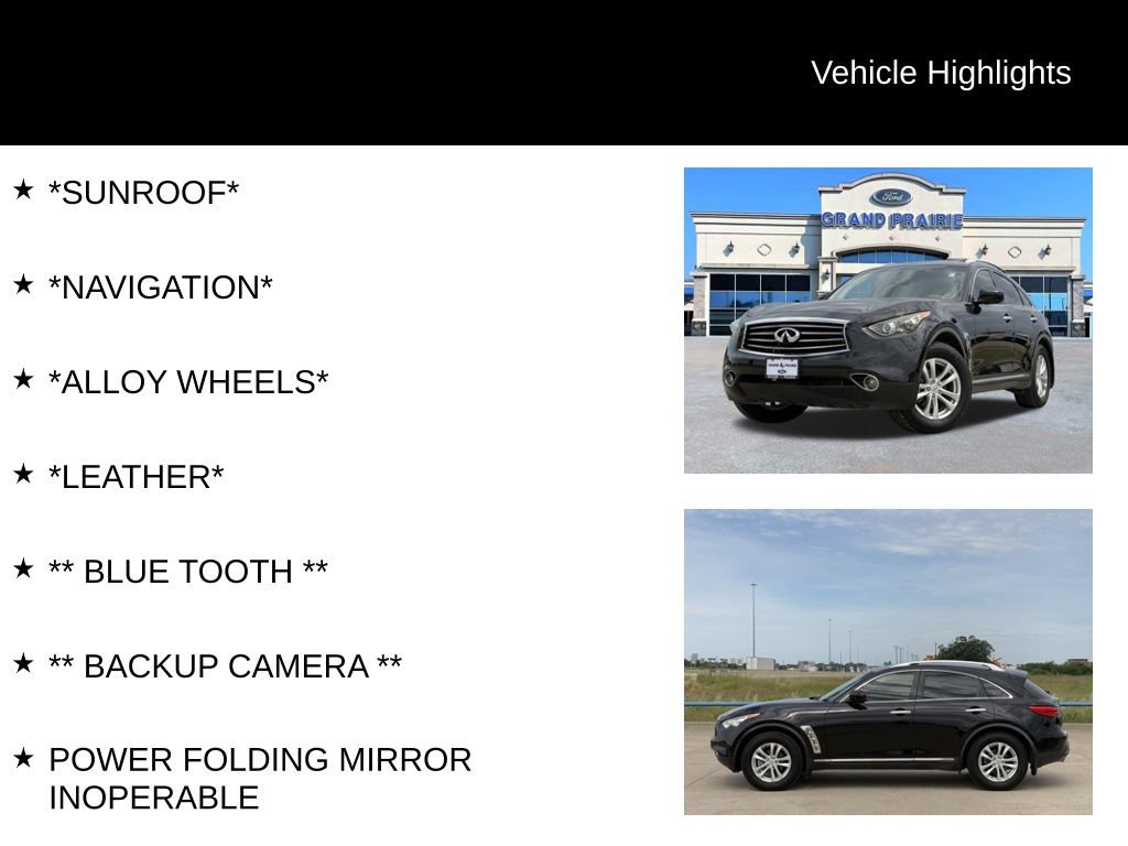 Used 2013 INFINITI FX37 AWD w/ Premium Pkg image 4
