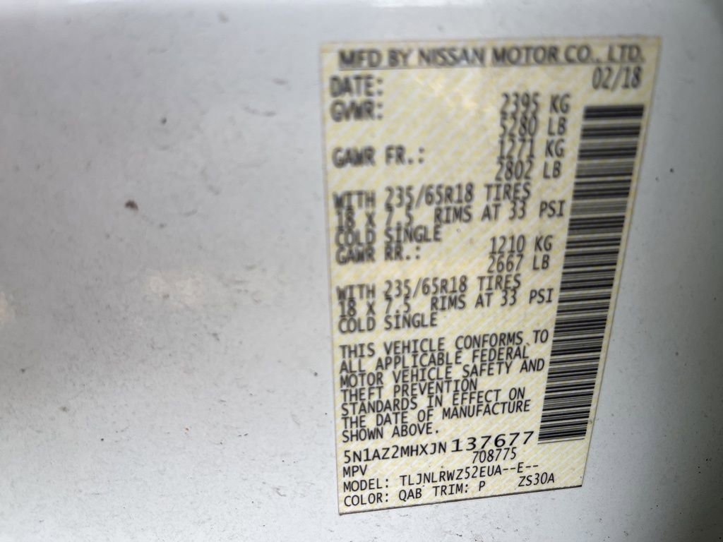 Certified 2018 Nissan Murano SL w/ Moonroof Package image 8