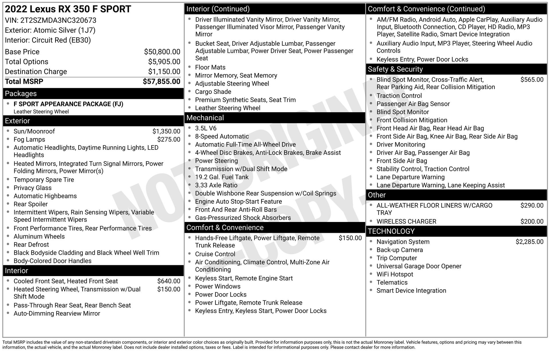 Used 2022 Lexus RX 350 F Sport image 41