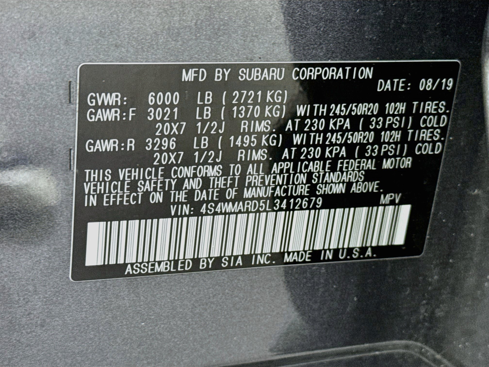 Used 2020 Subaru Ascent Touring AWD/4WD image 36