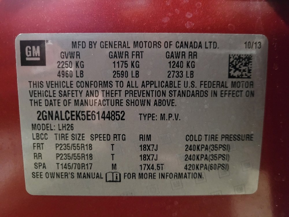 Used 2014 Chevrolet Equinox LT w/ Power Convenience Package FWD image 33