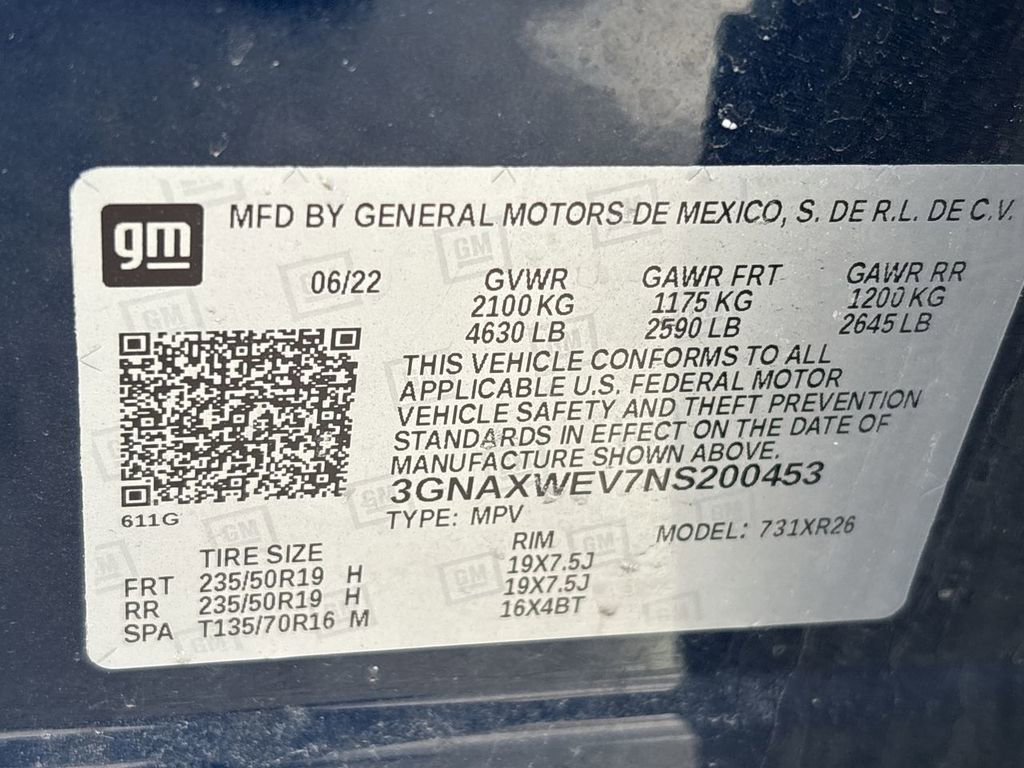 Certified 2022 Chevrolet Equinox RS w/ RS Leather Package AWD/4WD image 15