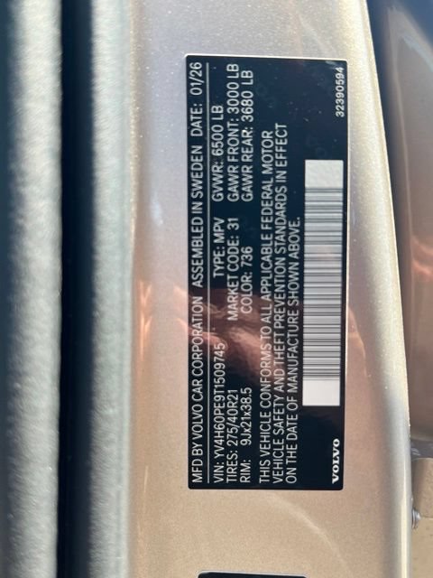 New 2026 Volvo XC90 T8 Plus w/ Protection Package Premier AWD/4WD image 40