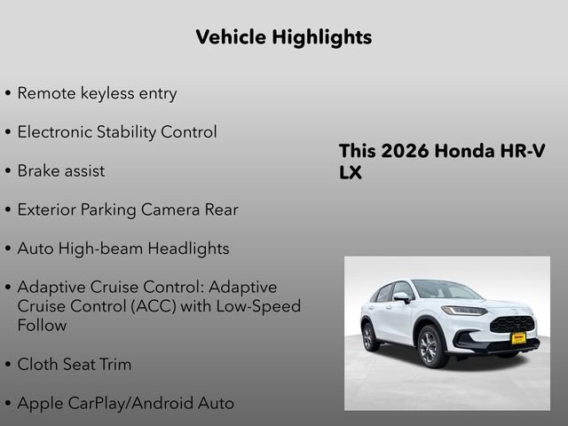 New 2026 Honda HR-V LX image 5