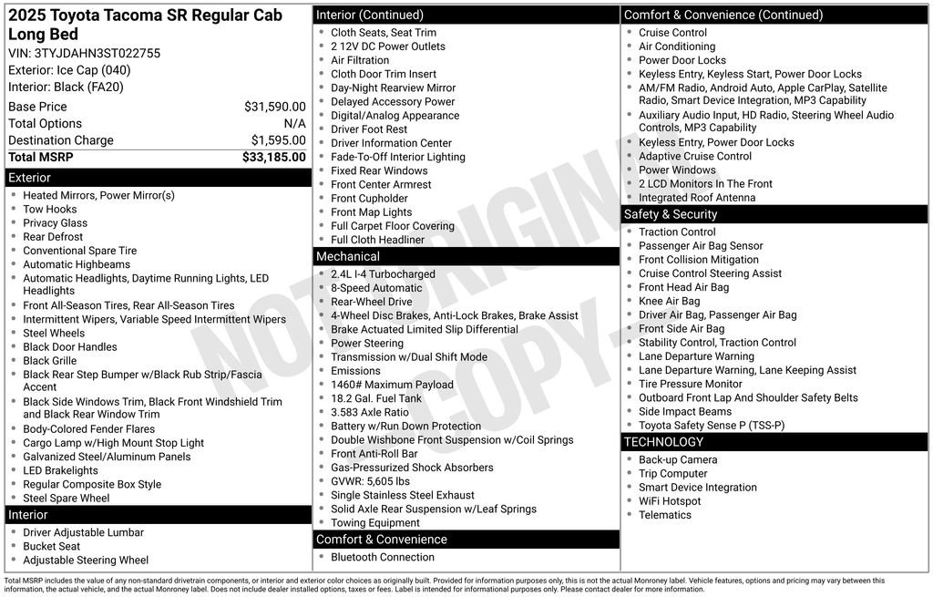 Used 2025 Toyota Tacoma SR RWD image 16