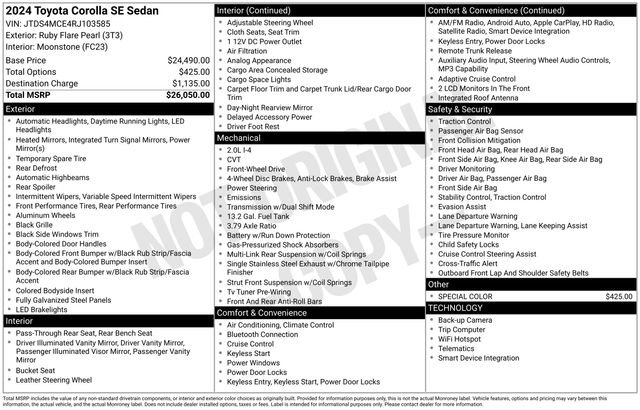 Used 2024 Toyota Corolla SE image 3