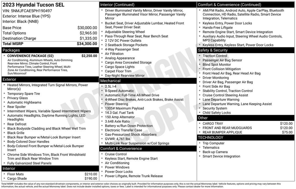 Used 2023 Hyundai Tucson SEL w/ Convenience Package AWD/4WD image 33