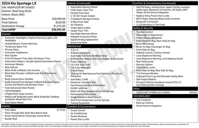 Certified 2024 Kia Sportage LX AWD/4WD image 33