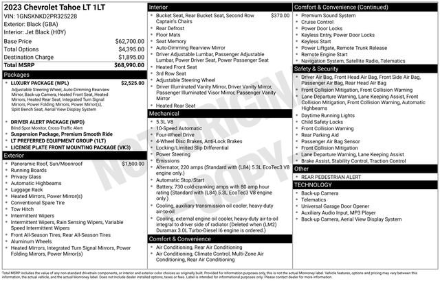 Certified 2023 Chevrolet Tahoe LT w/ Luxury Package AWD/4WD image 6