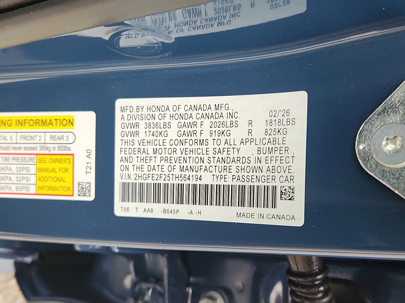 New 2026 Honda Civic LX image 16