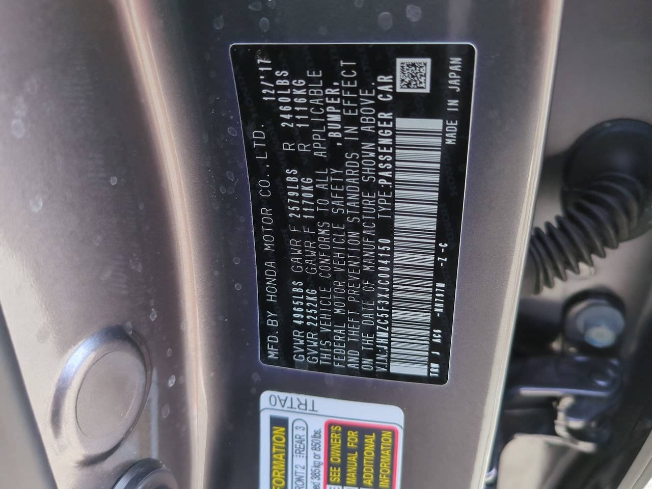 Certified 2018 Honda Clarity Touring image 22