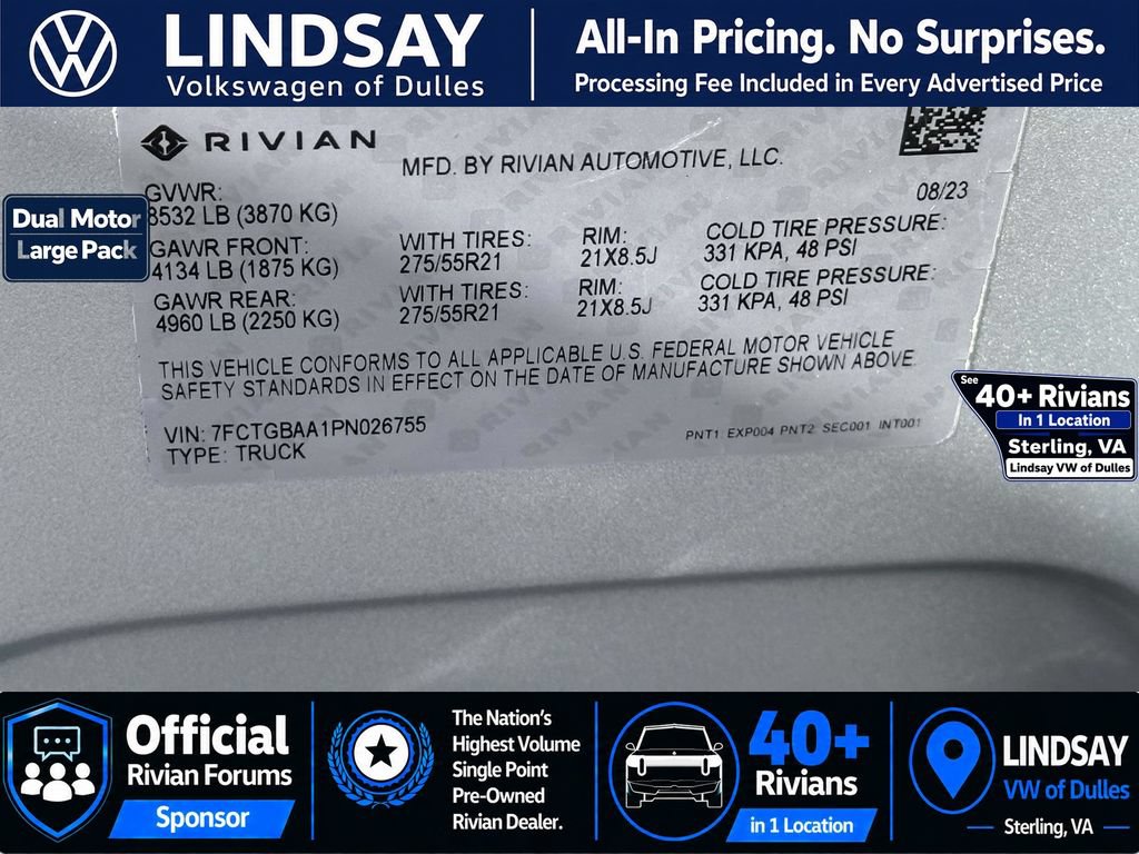 Used 2023 Rivian R1T Adventure AWD/4WD image 30