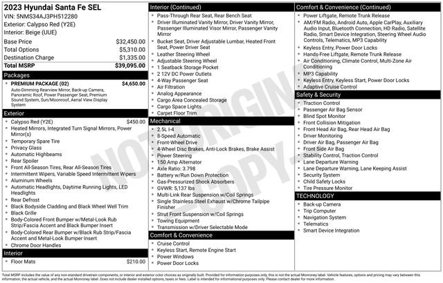 Used 2023 Hyundai Santa Fe SEL w/ Premium Package image 5