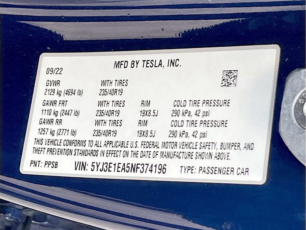 Used 2022 Tesla Model 3 Standard Range RWD image 36