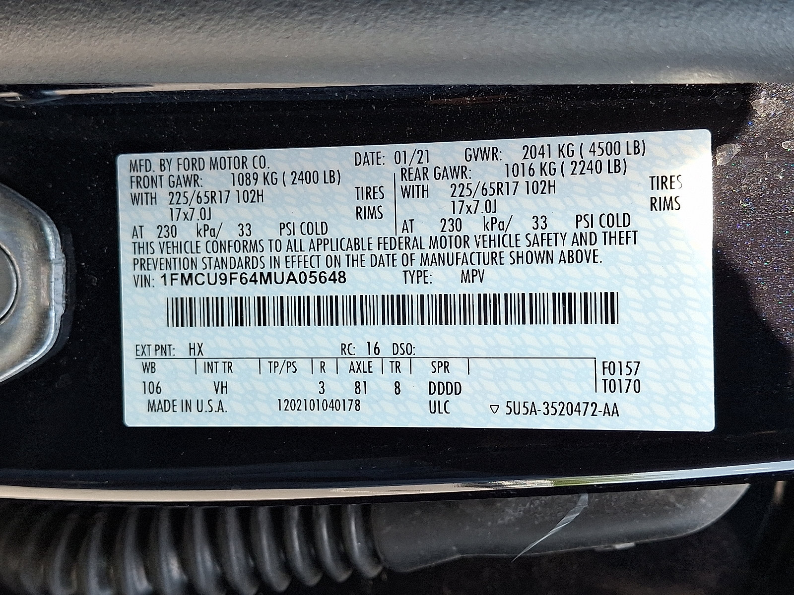 Used 2021 Ford Escape S AWD/4WD image 27