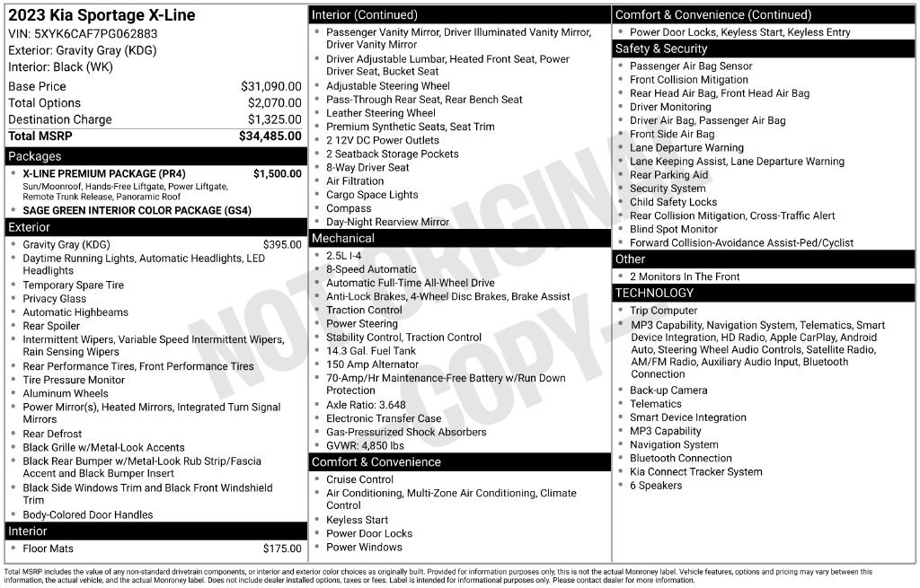 Certified 2023 Kia Sportage X-Line w/ X-Line Premium Package AWD/4WD image 36
