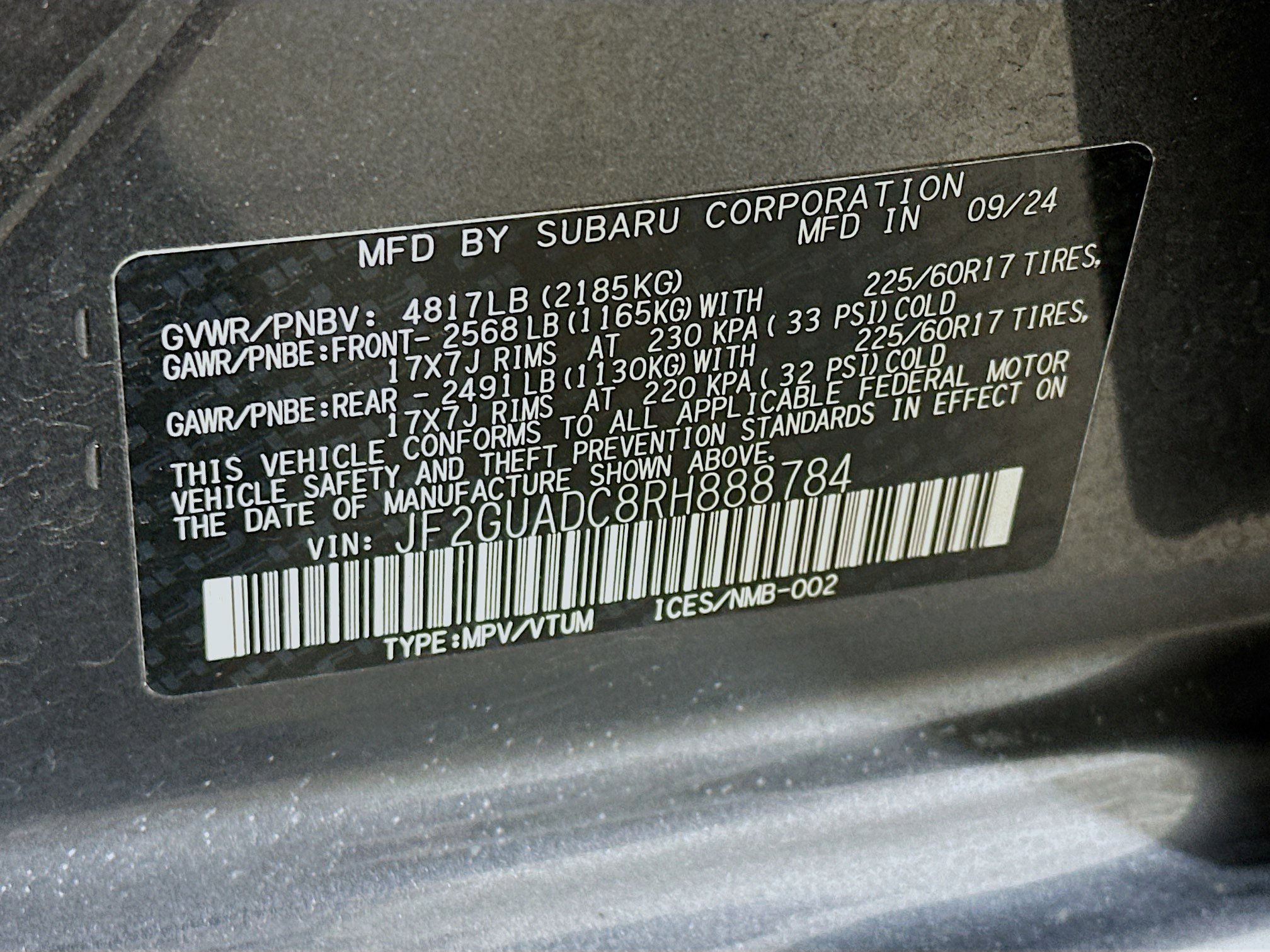 Used 2024 Subaru Crosstrek 2.0i Premium image 12