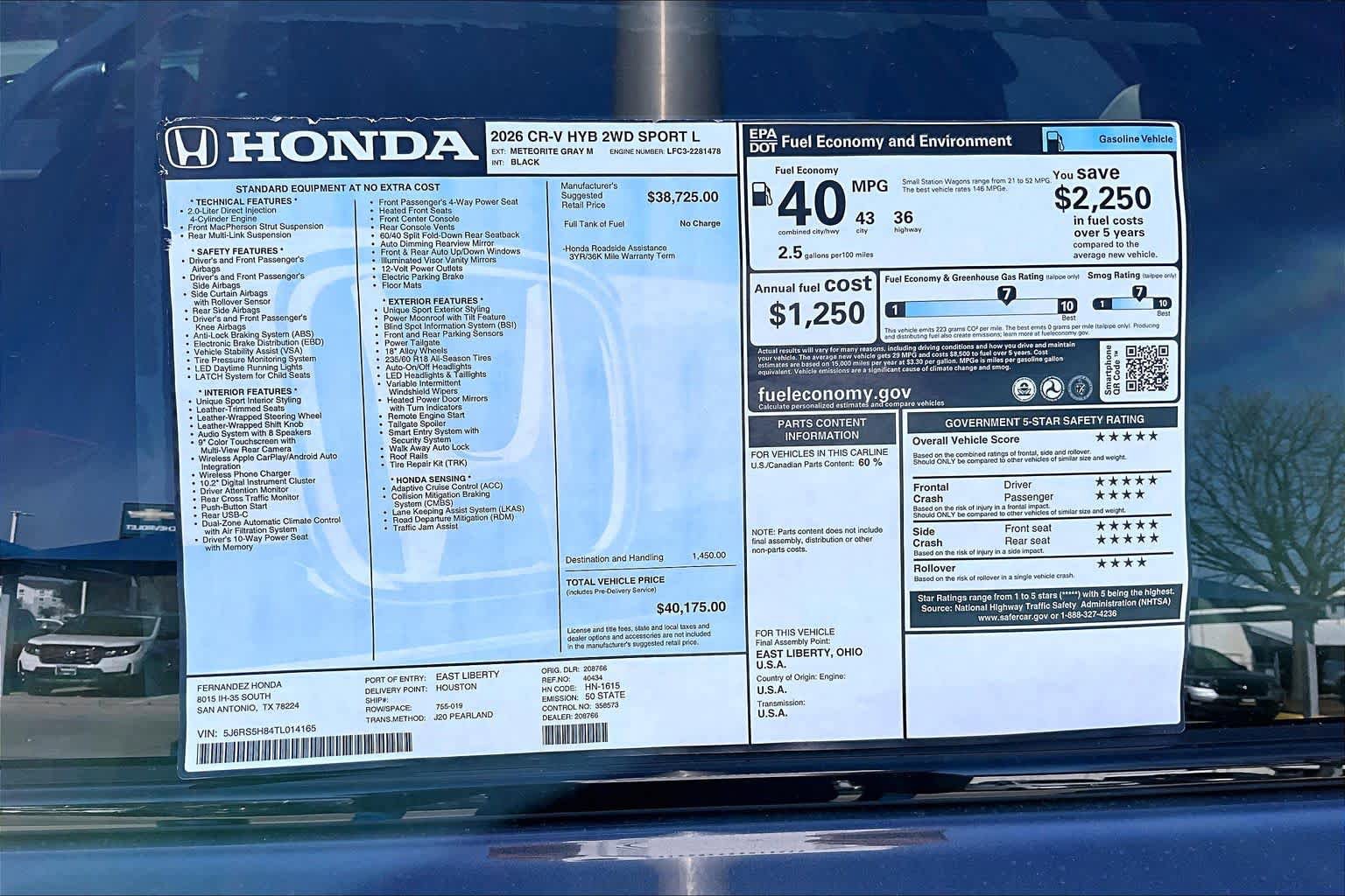 New 2026 Honda CR-V Sport-L image 19