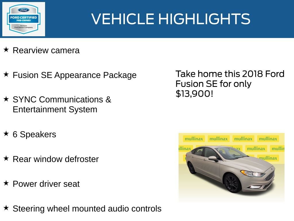 Used 2018 Ford Fusion SE w/ Equipment Group 201A FWD image 23