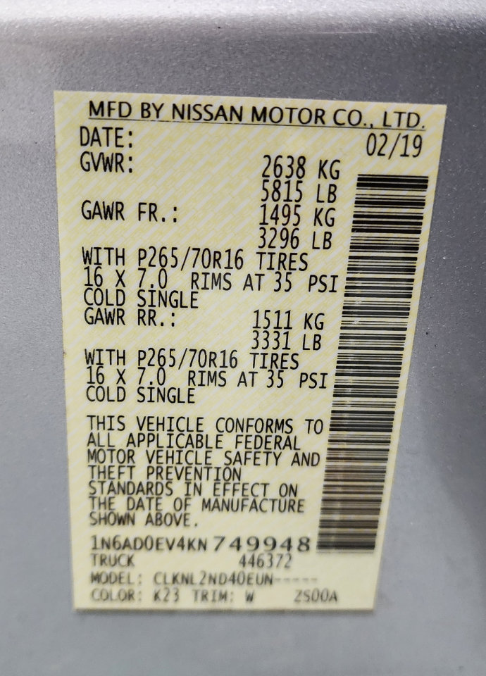 Used 2019 Nissan Frontier SV image 38