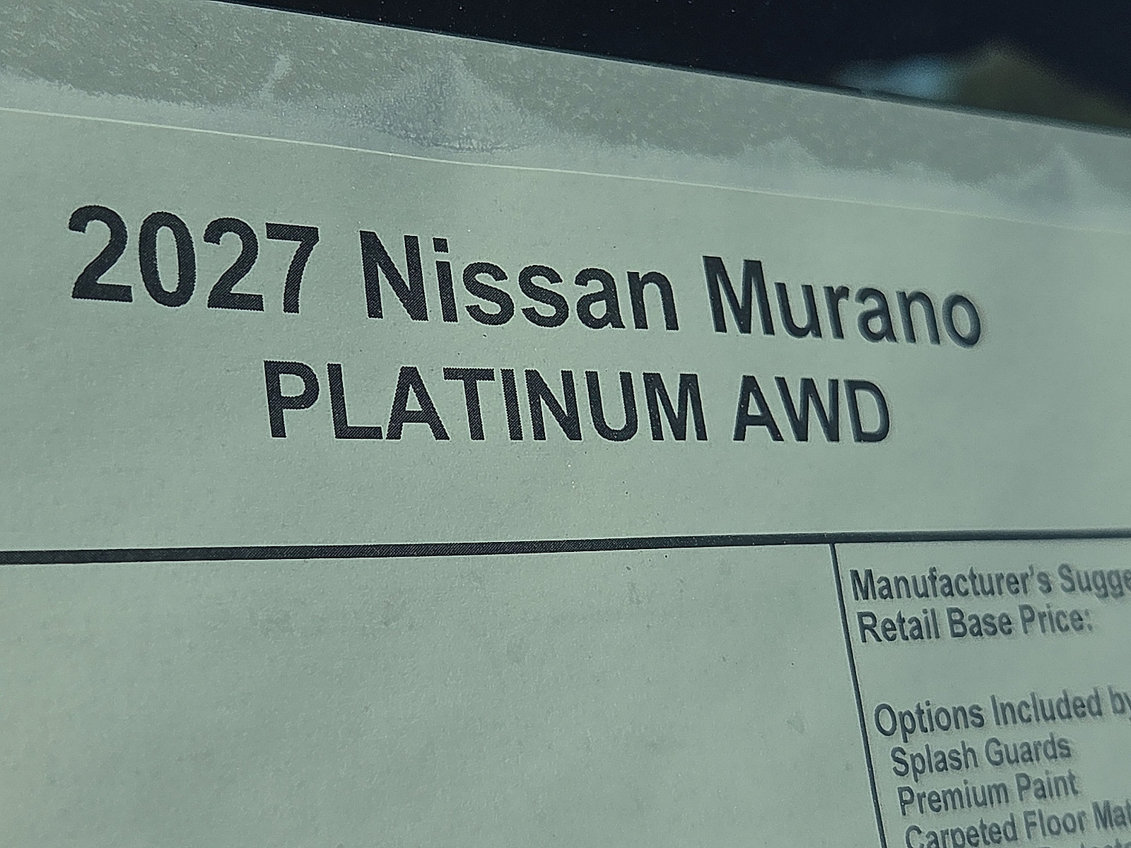New 2027 Nissan Murano Platinum w/ Cargo Package AWD/4WD image 8