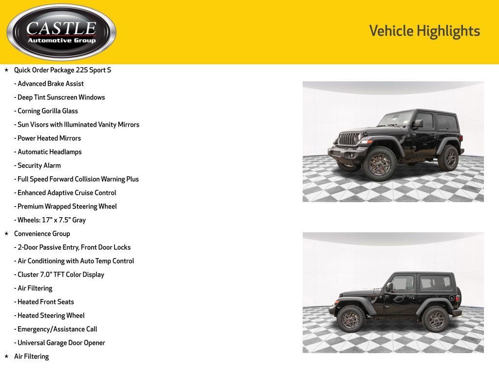New 2026 Jeep Wrangler Sport S image 3