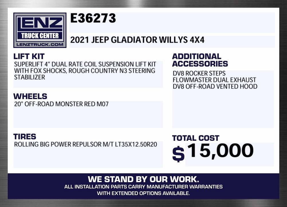 Used 2021 Jeep Gladiator Sport AWD/4WD image 2