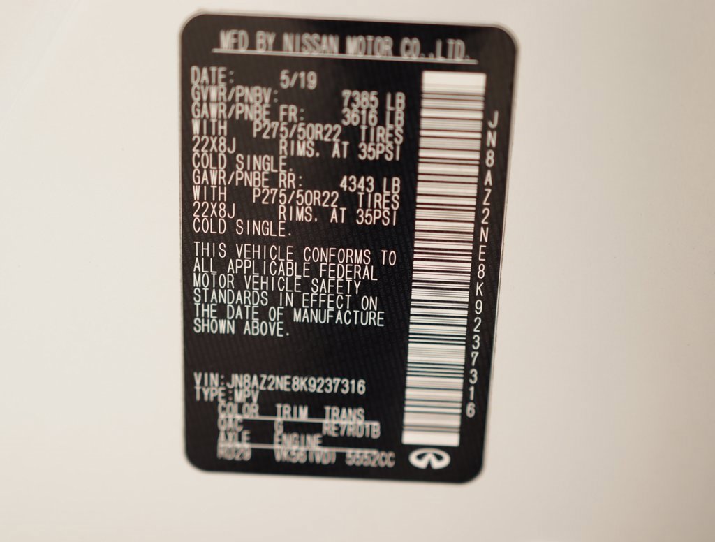 Used 2019 INFINITI QX80 Limited w/ All-Season Package image 51