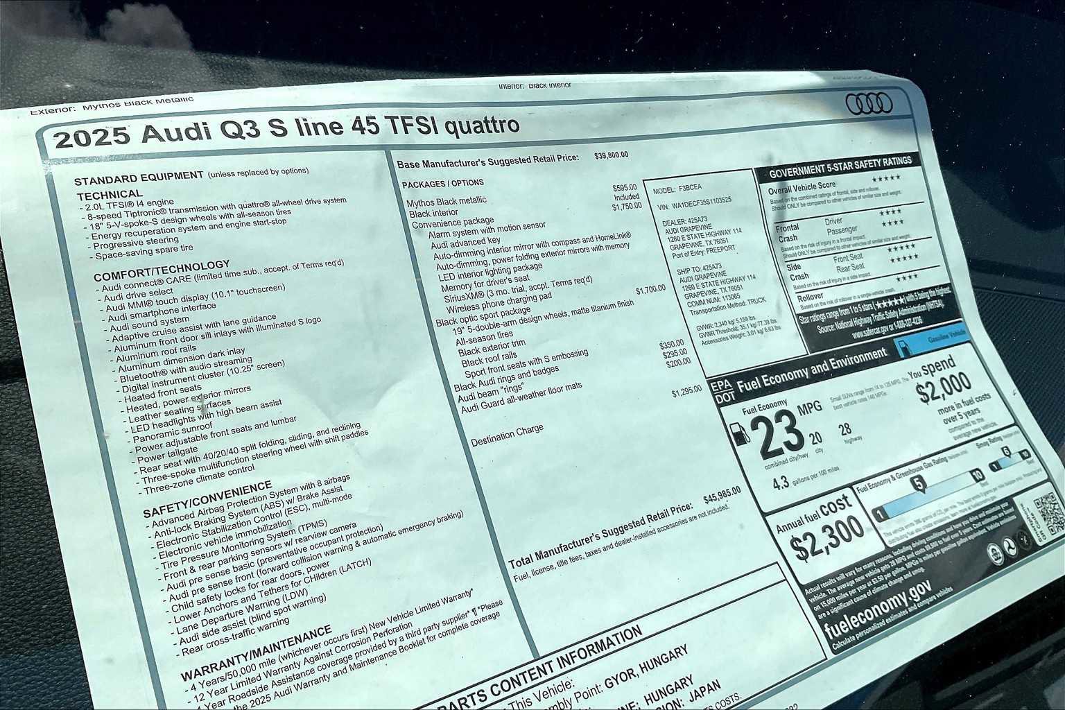 New 2025 Audi Q3 2.0T Premium w/ Convenience Package AWD/4WD image 18