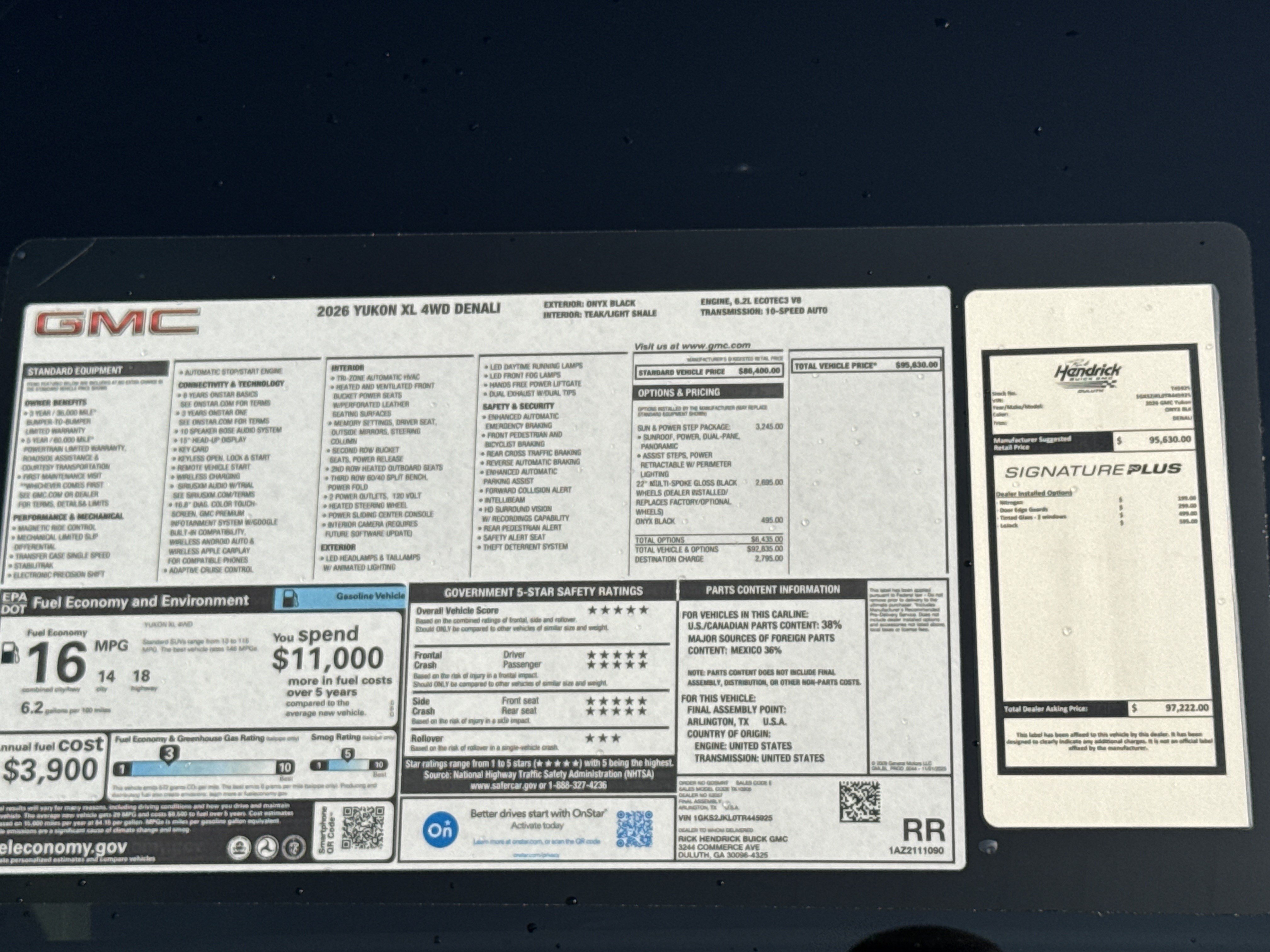 New 2026 GMC Yukon XL Denali w/ Sun & Power Step Package AWD/4WD image 41