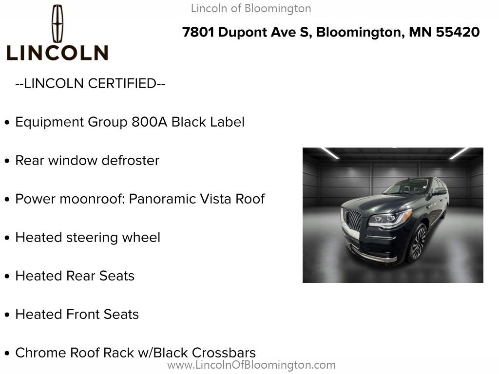 Certified 2022 Lincoln Navigator L Black Label image 5