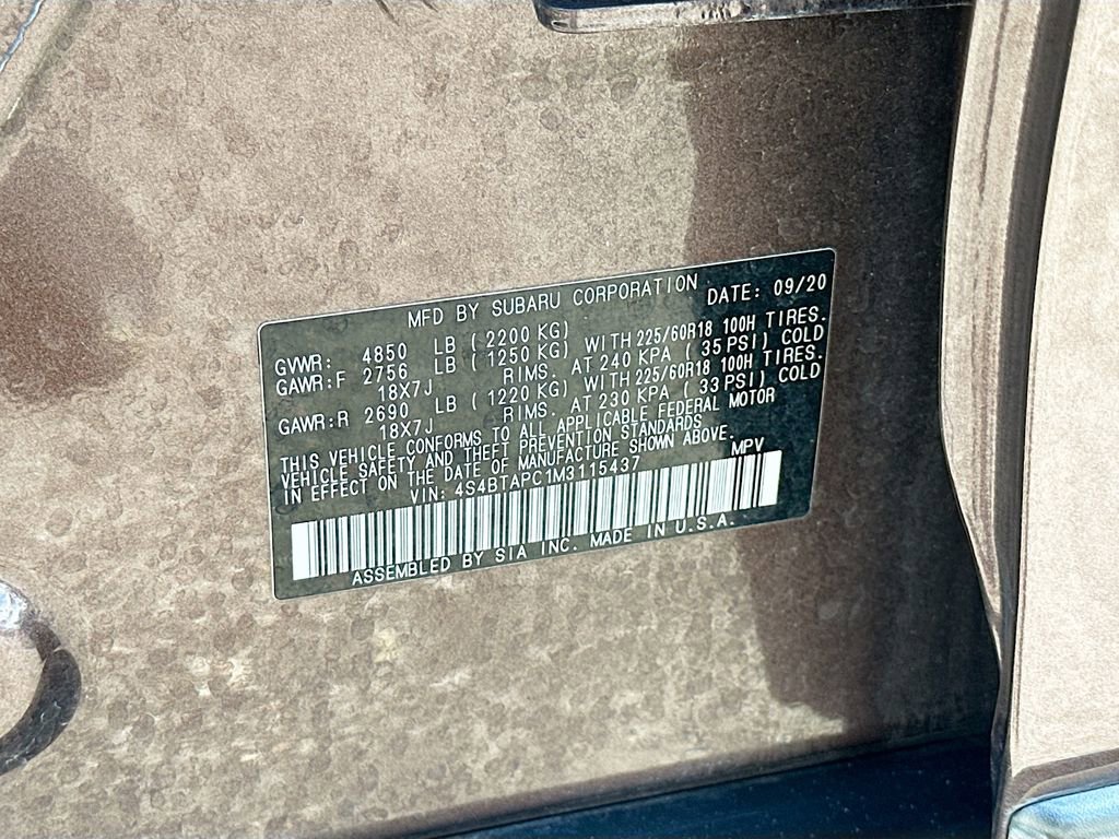 Used 2021 Subaru Outback Touring w/ Popular Package #2 image 33